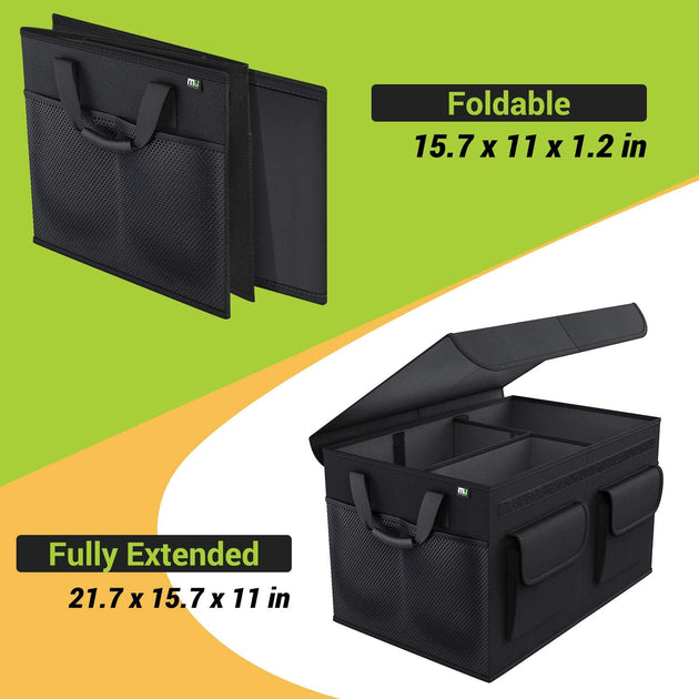 Car Trunk Storage Box Extra Large Collapsible Organizer With 3