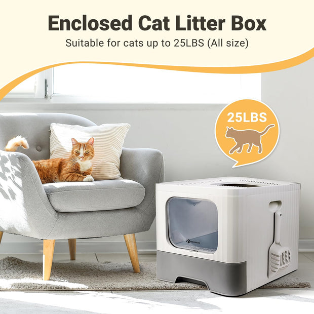 MIU COLOR Enclosed Cat Litter Box