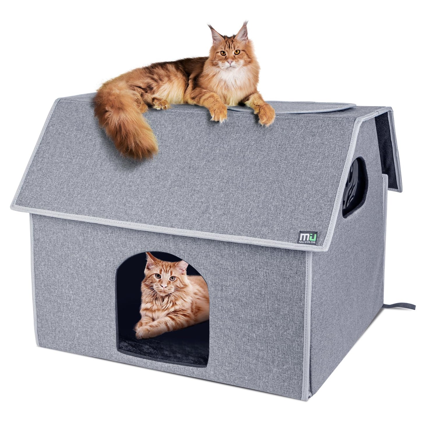 MIU COLOR Outdoor Cat House-Grey