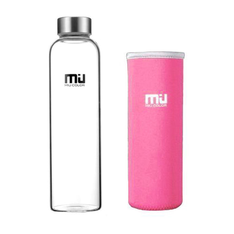 pink water bottle with food-grade rubber ring