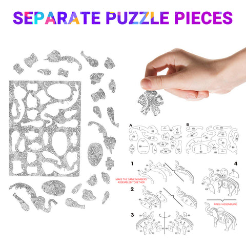 4 pack 3D puzzle set for kids